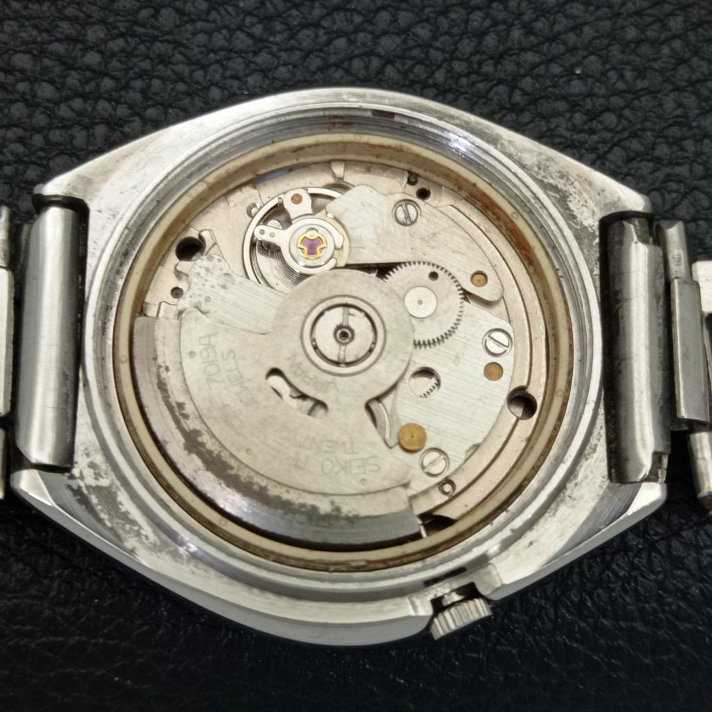 GENUINE VINTAGE SEIKO 5 AUTOMATIC 7019A JAPAN MENS BLACK DIAL WATCH a701910-5 R207-a701910