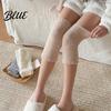 Thermal Cold Protection Socks Thickened Knee Sleeve for Women Winter Warm Coral Fleece Leg Warmers Breathable Soft Fluffy Bed Pads Skiing