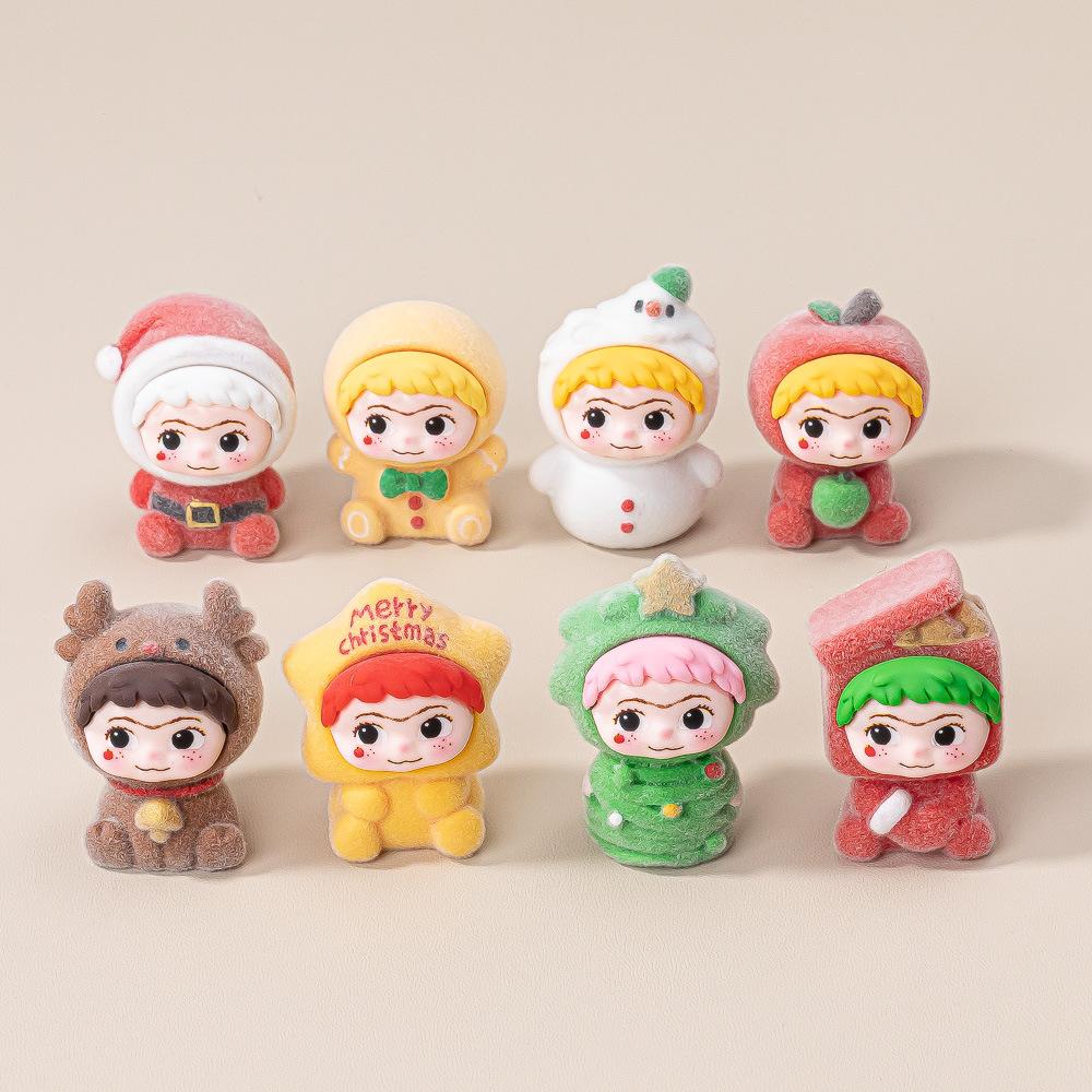 8pcs/Set Christmas Wakuku Action Figure Toy Mini Figurine Desktop Decoration Model Ornaments Toys Boys Girls Christmas Gifts