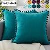 Square Shape Throw Pillow Covers Plush Material Decorative Pillow Cover  for Sofa Decor