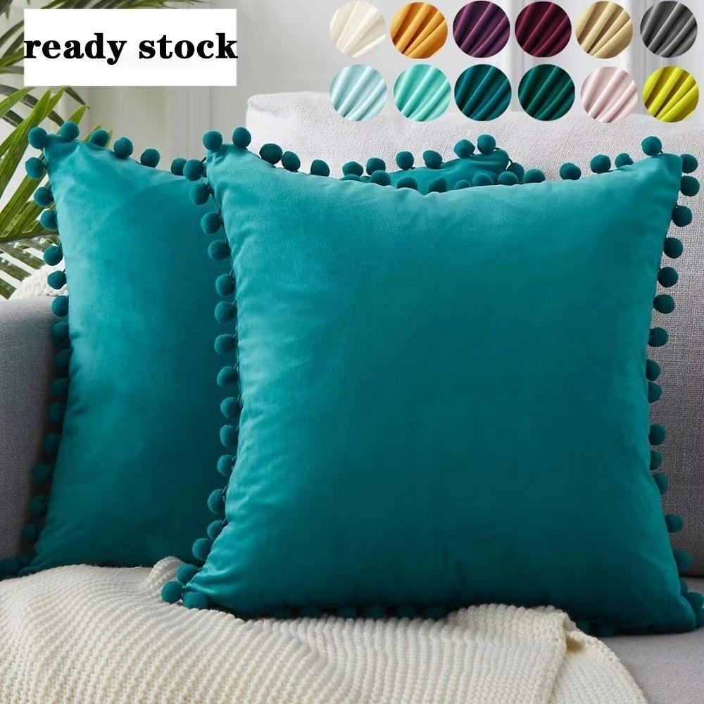 Square Shape Throw Pillow Covers Plush Material Decorative Pillow Cover  for Sofa Decor