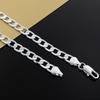 925 Sterling Silver 8mm Side Chain Necklace