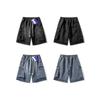 Wassup Trendy Retro Washed Workwear Denim Shorts for Men, Summer Thin American-Style Straight-Leg Men's Five-Point Pants