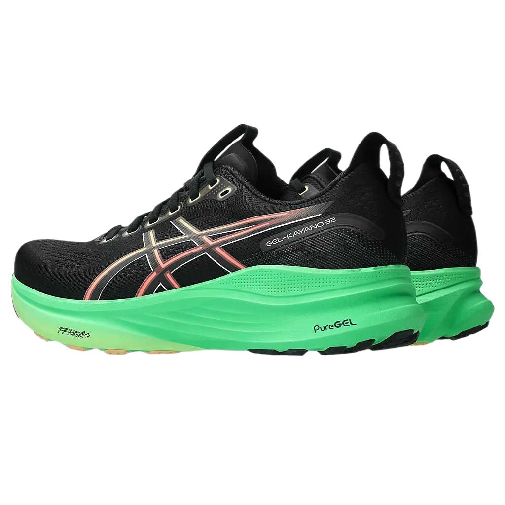 Asics Gel-Kayano 32 Schnürschuh Runde Zehenpartie Mesh Dämpfung Atmungsaktiv Stützend Low-Top Laufschuhe Herren Sneaker 1011C052-004