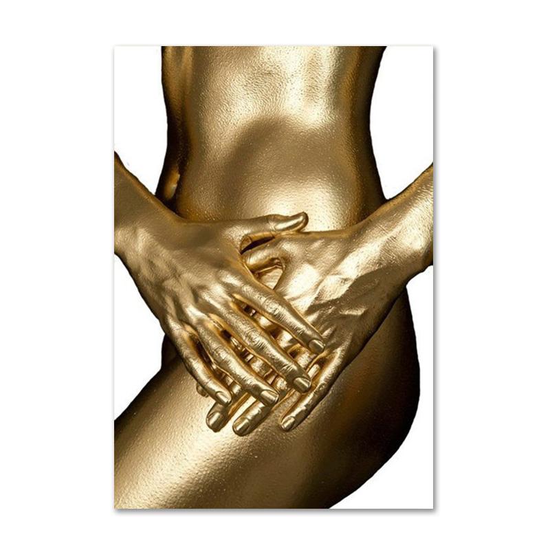 Schwarz und Gold afrikanische Kunst Poster drucken Frau Leinwand Malerei Wand Kunst Cuadros skandinavische Dekoration Home Bild Wohnzimmer