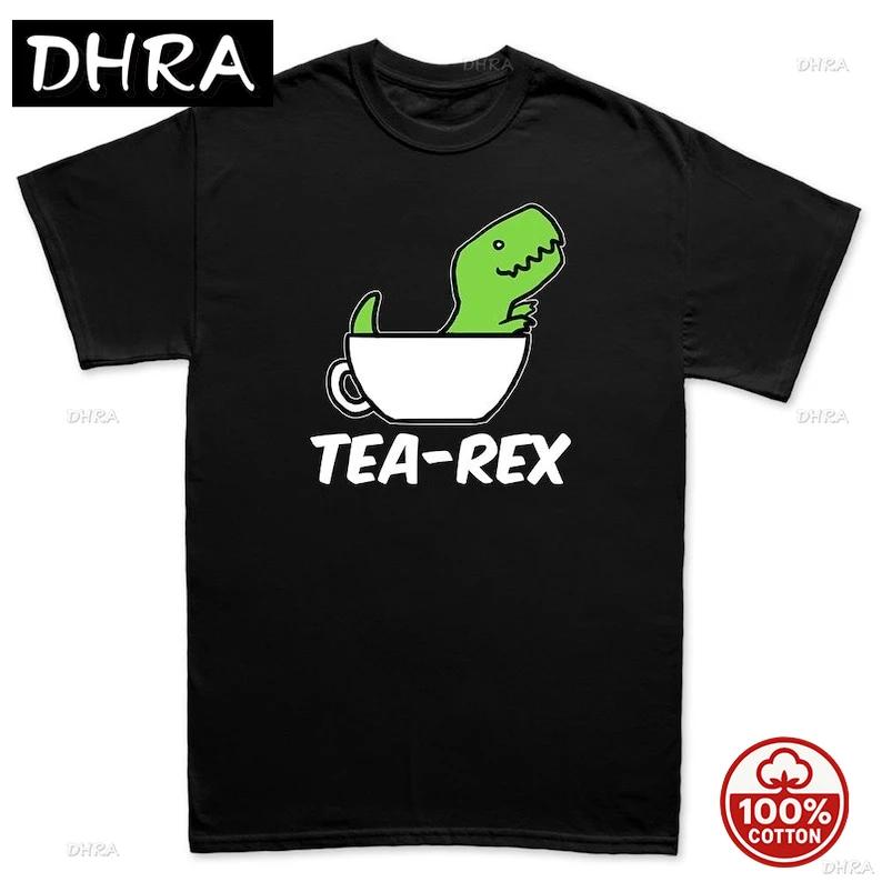 

Unisexs Tea Rex TRex Funny Dinosaur Parody T Shirt Tee Top Tshirt Look Camisetas Mujer Printed Tee Tops Hip Hop Punk Minimalist 4XL
