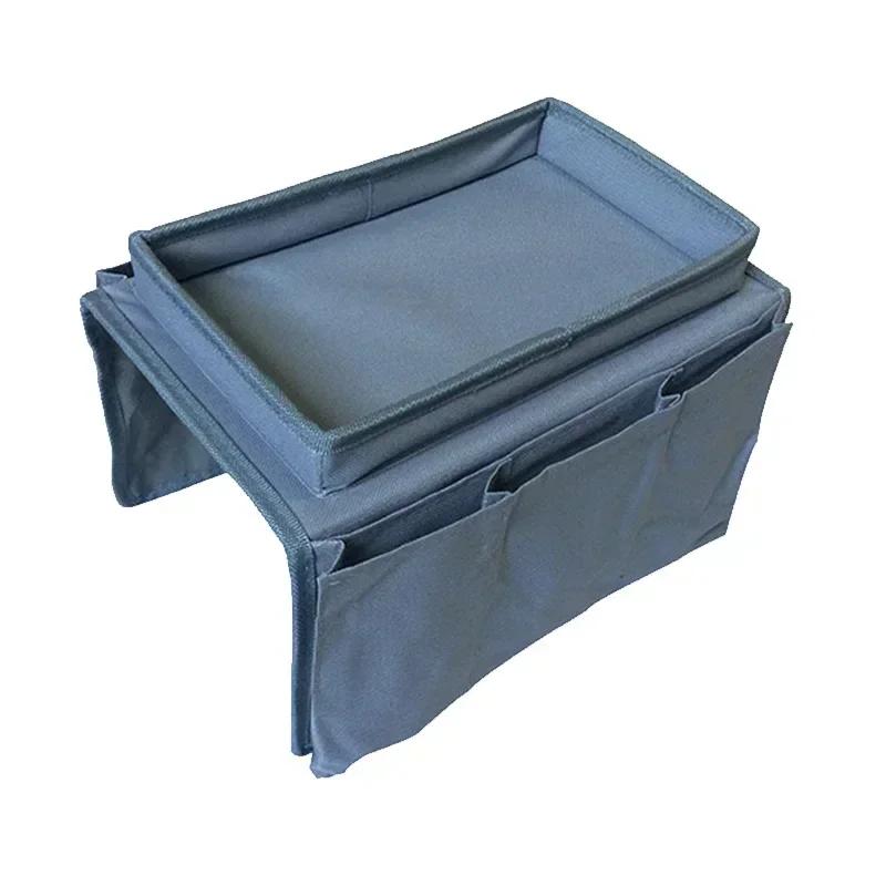 4 Pockets Storage Bag Sofa Handrail Tray Table Mat Couch Arm Rest Organizer Couch Table Top Holder Remote Control Organizer Bag