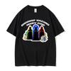 Schattenmagier Lustiges T-Shirt Hodenverdrehung Meme Grafik T-Shirt Männer Frauen Retro Gothic Übergroßes Kurzarm-T-Shirt Tops