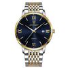 POEDAGAR Business Simple Men's Watch Stainless Steel Waterproof Date Men Watch High Quality Fashion Quartz Watches For Man Reloj