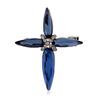 Cross crystal high-end brooch femininity versatile simple pin anti-light brooch light luxury suit accessories