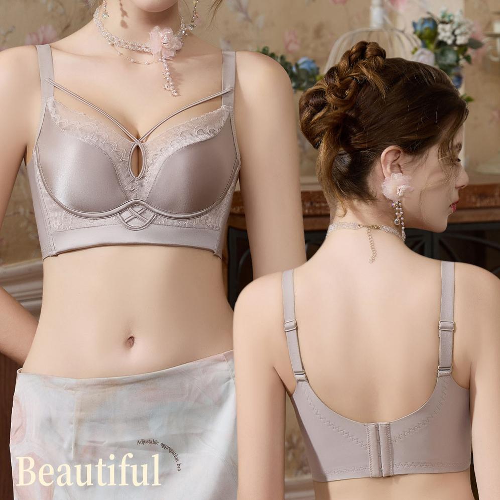 Sexy Lace Bra with Push-up Lifting and Side-breast Adjustment