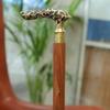 Floral Brass Handle Walking Cane Handmade Wooden Gentleman's Stick