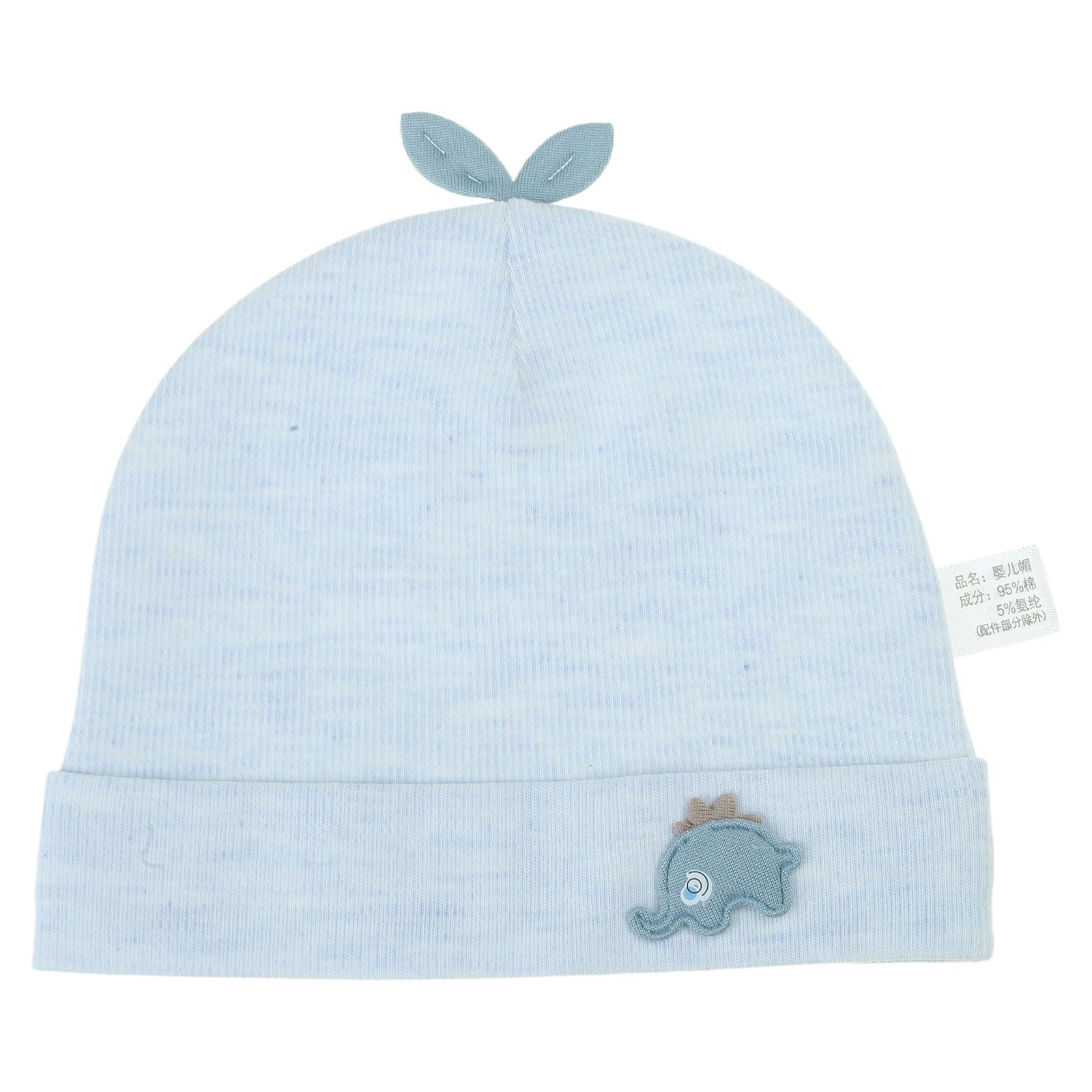 

Уютная детская шапочка, милый чепчик для новорожденных, хлопковые шапочки для больниц, мягкие шапочки для кормления грудью, подарок на день рождения для мальчиков и девочек от 0 до 3 месяцев синий