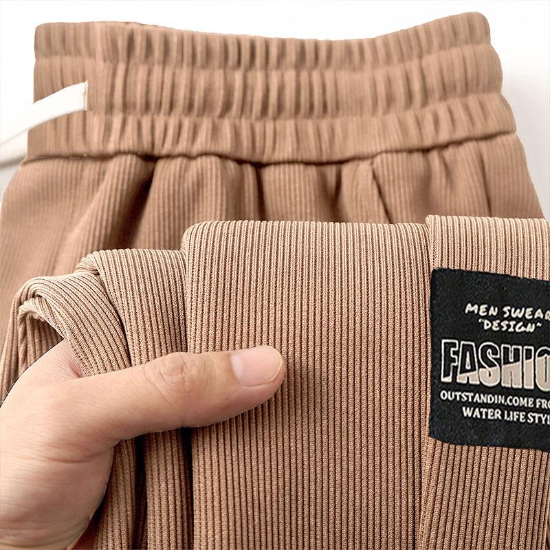 Męskie spodnie dresowe z chenille'u, sztruksu i polaru - Luźne, codzienne, w dużych rozmiarach (Trend Jesień/Zima 2025)