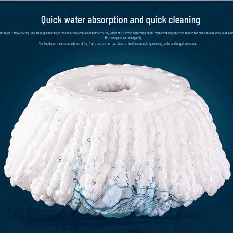 Universeller 16 cm verdickter Doppelzweck-Wischmoppkopf - Nass-/Trockenfaser für den Haushaltsgebrauch