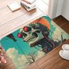 1PC Christmas Reindeer Pattern Kitchen Rug Non-Slip Door Mat Pop Design Bathroom Rug Bath Mat Carpet for Home Sink Laundry Decor
