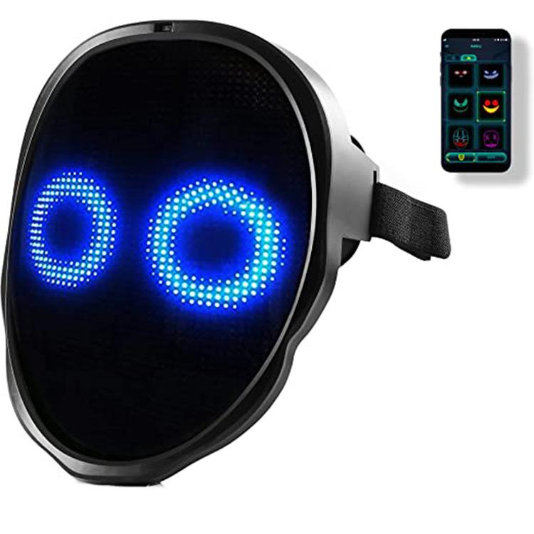 

Halloween LED Face-Changing Mask with App Customization