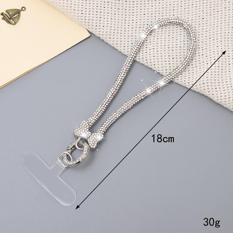 High-End Rhinestone Chain Crossbody Phone Case & Keychain Pendant