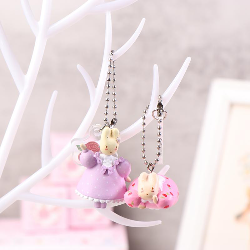 8Pcs  Rabbit Pendant Keychain Blind Box Egg Capsule Cartoon Key Pendant Children'S Toys
