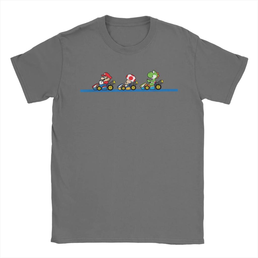 Kart Yoshis Toad & Marios retro competition series T-shirt men's cotton T-shirt short-sleeved clothes in summer Y2k Short Sleeves Classic