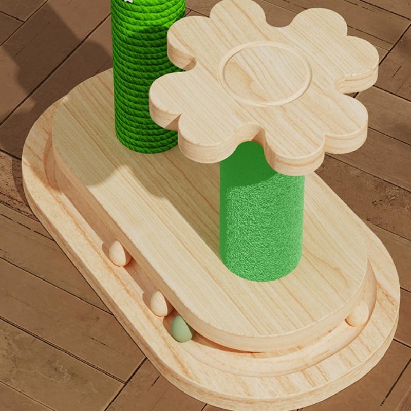 Cactus Cat Toy Turntable Scratching Post Cat Turntable Wear Resistant Cat Climbing Frame One From Hi Cat Toy