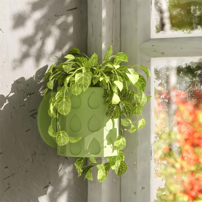 Creative Wall Hanging Succulent Vase Mould Silicone Mold for Handmade Home Decoration Textured Planter Making Mold