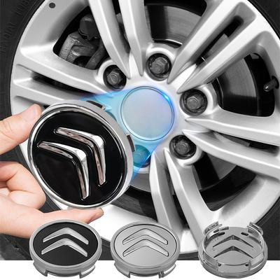4 pièces 60mm Cache-moyeu de roue de voiture Cache-jante Couvercles emblème Pour C5 X AIRCROSS C3 C4 C2 Berlingo Jumper Dispatch ami