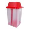 1PCS Leakproof Pickle Chili Container With Strainer Dishwasher Safe Flip Lid Rectangular Spice Storage For Kitchen Organization