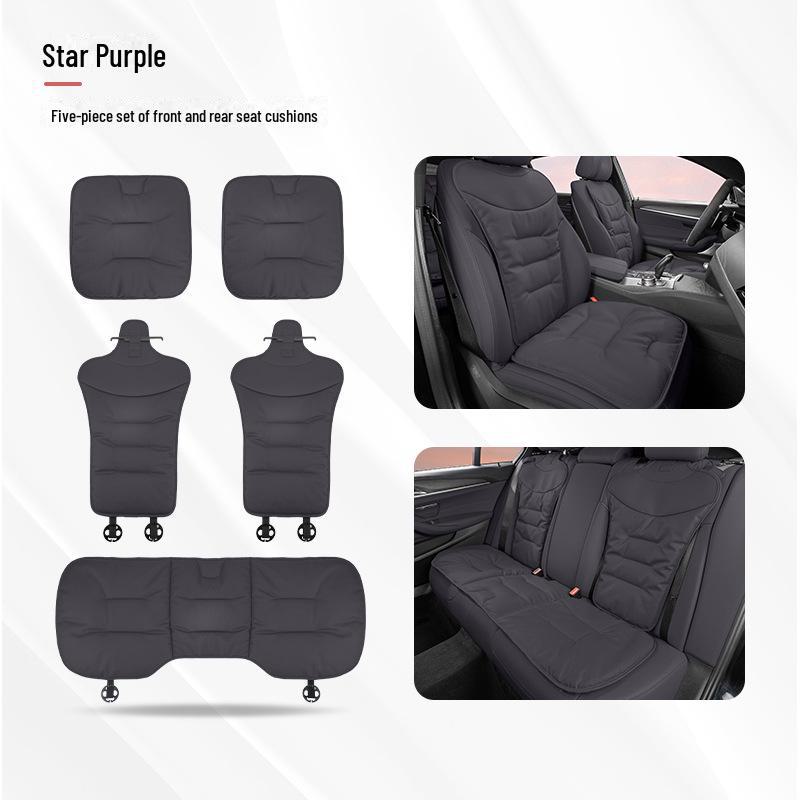 Universal Ventilated Nappa Leather Car Seat Cushions - Four Seasons, Breathable, High-Grade, Perforated Design for All Models.