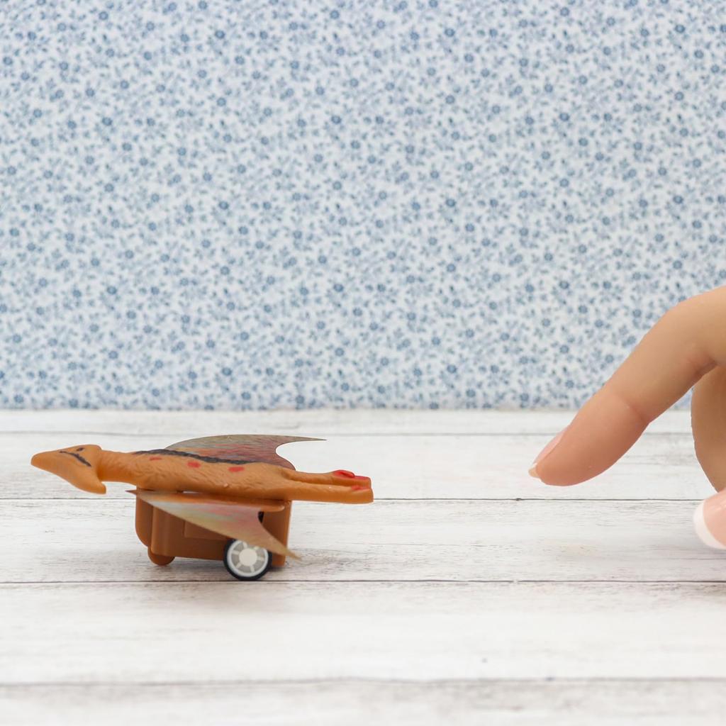 Tatsumiya Fliegendes Dinosaurier-Spielzeug zurück und es fährt mit Spielzeug-Rückzieher (Nach vorne ziehen) (Satz 25) [Weihnachten/Neujahr/Fest/Veranstaltung/Kinder]