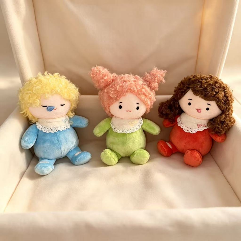 Plush Rainbow Girl Doll With Curly Hair Soft Toy For Kids Birthday Gift