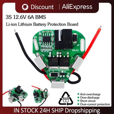 3S 12.6V 6A BMS Li-ion Lithium Battery Protection Board 18650 Power Bank Balancer Battery Equalizer Balancer for Electric Drill