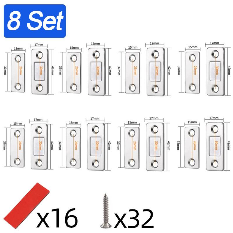 Door Magnet Self Adhesive Magnetic Cabinet Catches Invisible Magnets Door Stopper Patch Furniture Drawer Window Closer Latch