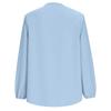 Modisches Damen Color V-Ausschnitt Langarm Plissiert Knopf Locker Lässiges Hemd Top