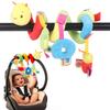Plush Spiral Baby Toy for Stroller Crib Hanging Sensory Rattle Teether Interactive Newborn Comfort Early Learning Montessori