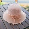 Summer Women's Sunshade Straw Hat Hat Bow Woven Bucket Hat Sun Protection and UV Protection Sun Hat