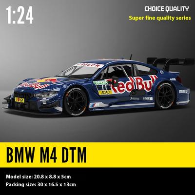 1:24 BMW M4 DTM Red Bull Supercar Liga Metálica Diecast Modelo de Carro Esportes ao Ar Livre Exibição Hobbies Coleção Presentes de Feriado Para Meninos
