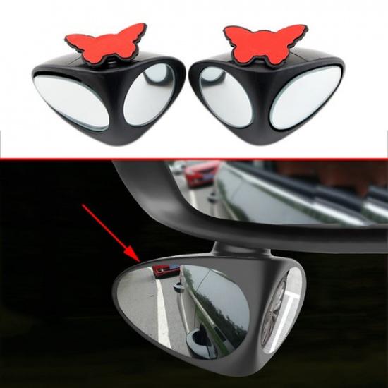 For Car Adjustable 360° Blind Spot Mirror Wide Angle Rear View Lens Accessories