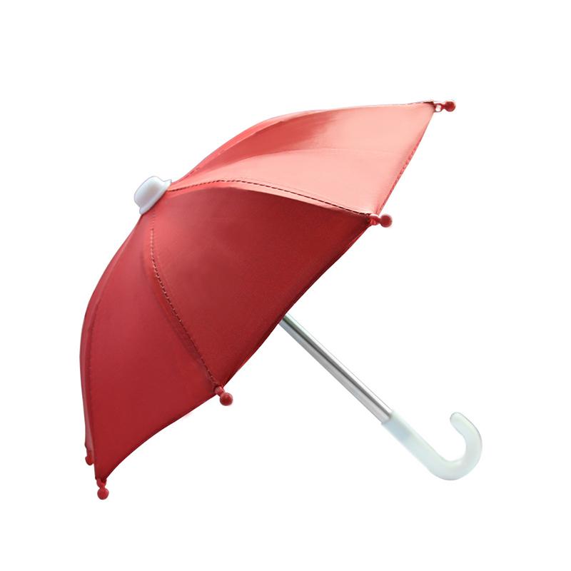 Mobile Phone Holder Mini Sunshade Umbrella Parasol Rainproof Polyester Mobile Umbrella Motorcycle Bicycle Decoration Accessories