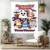 Bluey Custom Your Name Wall Decor Tapestry Art For Pet Memorial Birthdaywedding Party Backdrop Family Gift