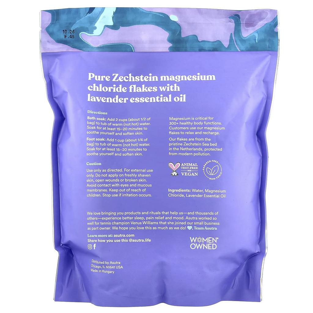 Asutra Vločky chloridu hořečnatého, 907 g (32 oz)