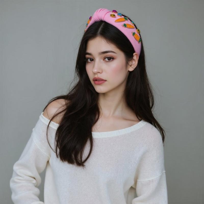 Luxurious Blingbling Headband Eye-catching Headwear Easter Party Photo Props Women Headwear Cosplay Accessories