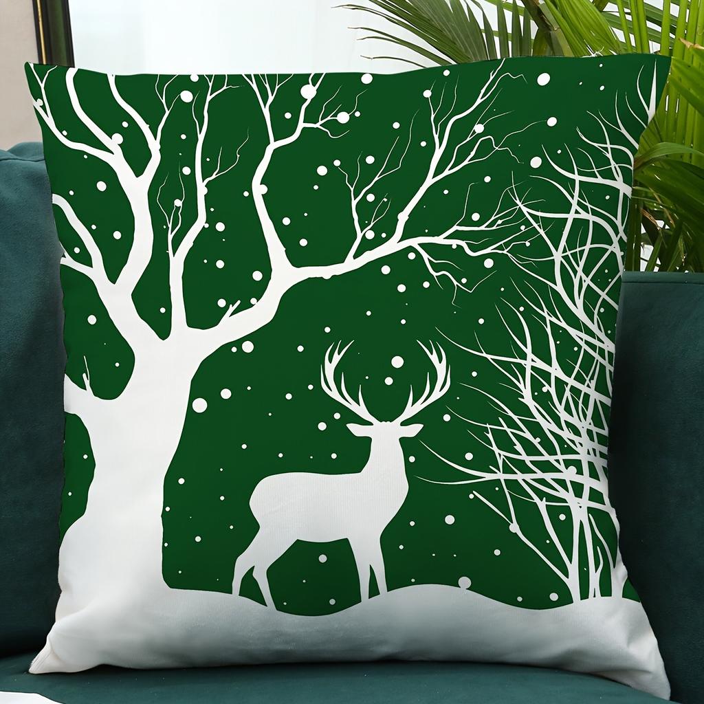 Merry Christmas and New Year decoration Pillowcase Winter Snowflake Reindeer pillow cover Sofa cushion suite home decoration