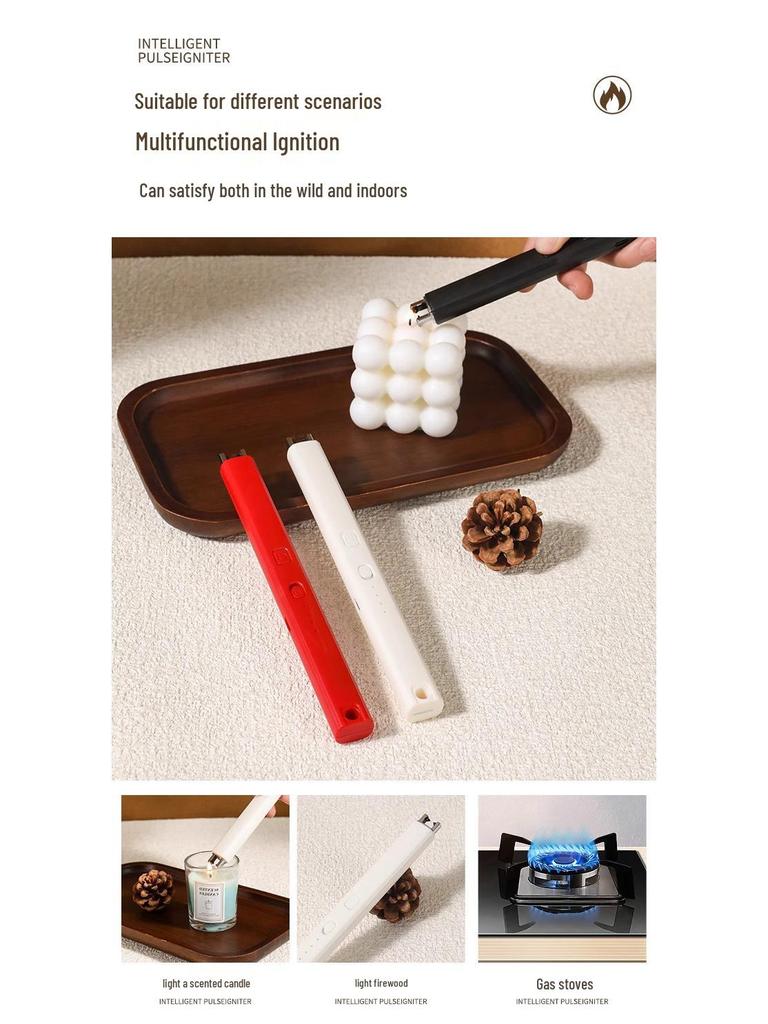 Rechargeable Long-Handle Aroma Pulse Electronic Gas Stove Lighter