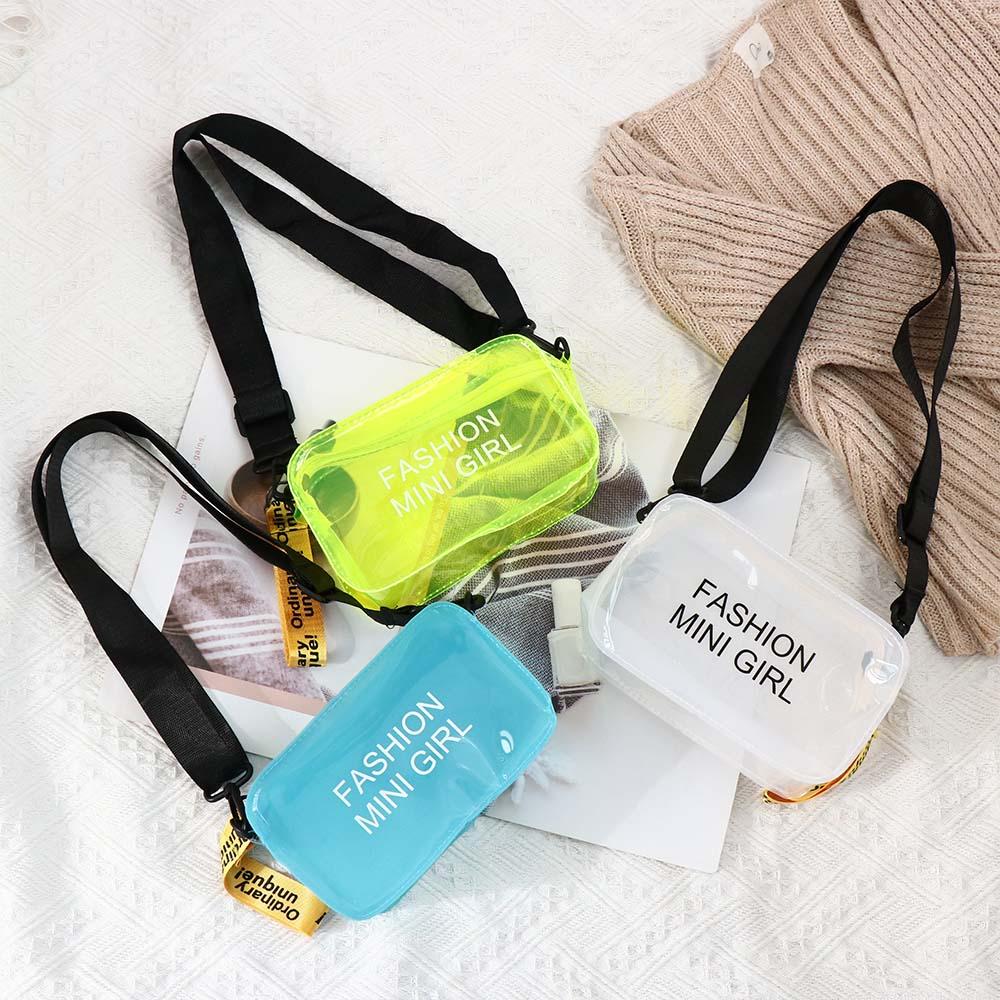 Purses Sweet Handbags Candy Color Messenger Bag Transparent Jelly Bag Shoulder Bag Crossbody Bags