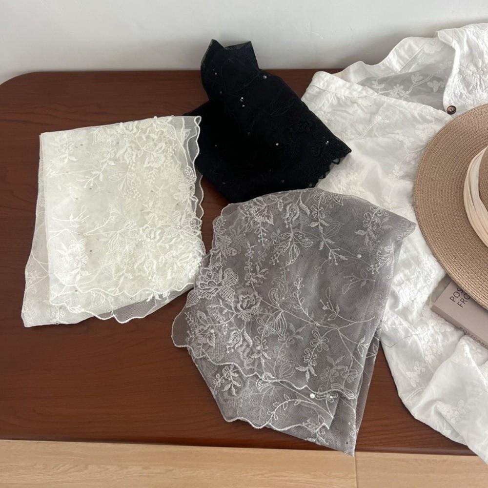 Korean Version Sunscreen Shawl Long Female Headscarf Casual Women's Lace Scarf