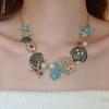 Necklace Earrings Set Featuring Starfish Shell Coral Designs With Alloy Rhinestones and Imitation Pearls for Women