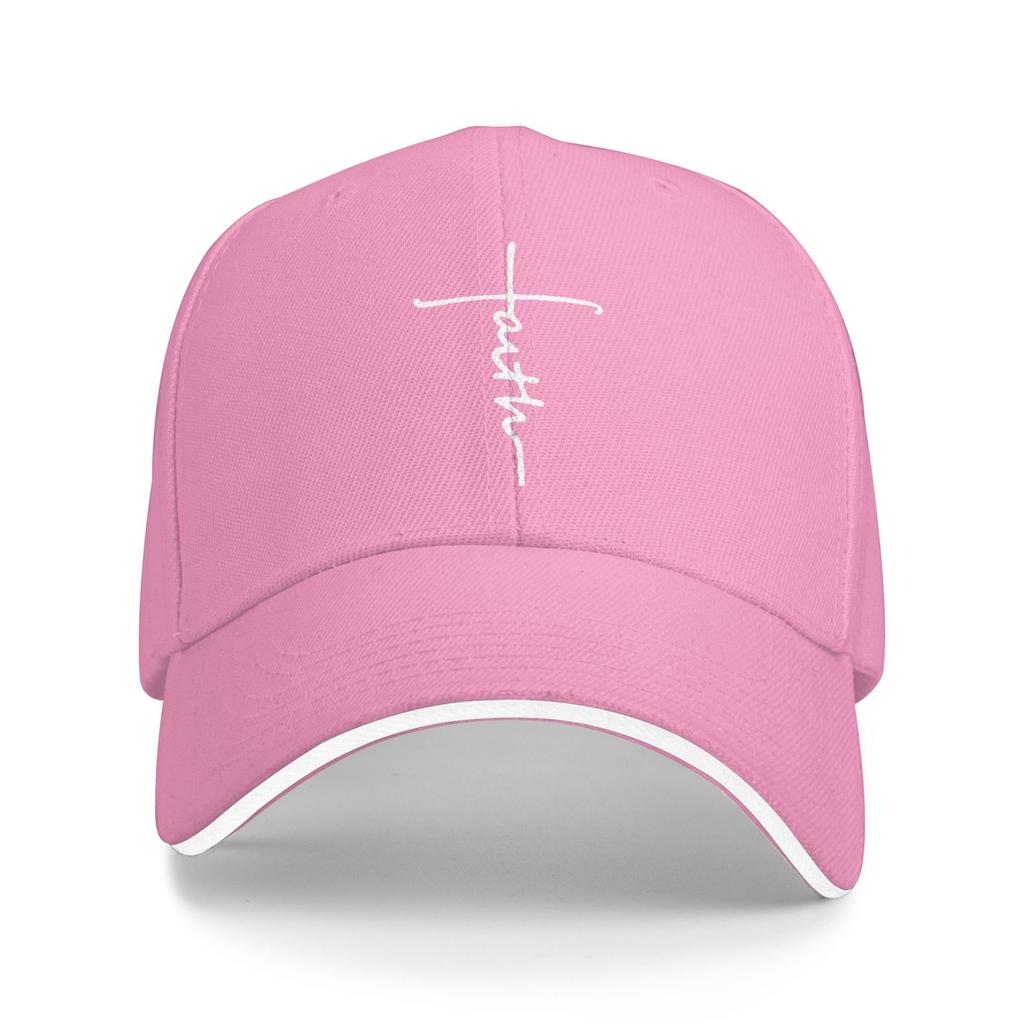 Faith Cross Script Christian Jesus Baseball Cap Women Dad Summer Sun Golf Cowboy Trucker Hat