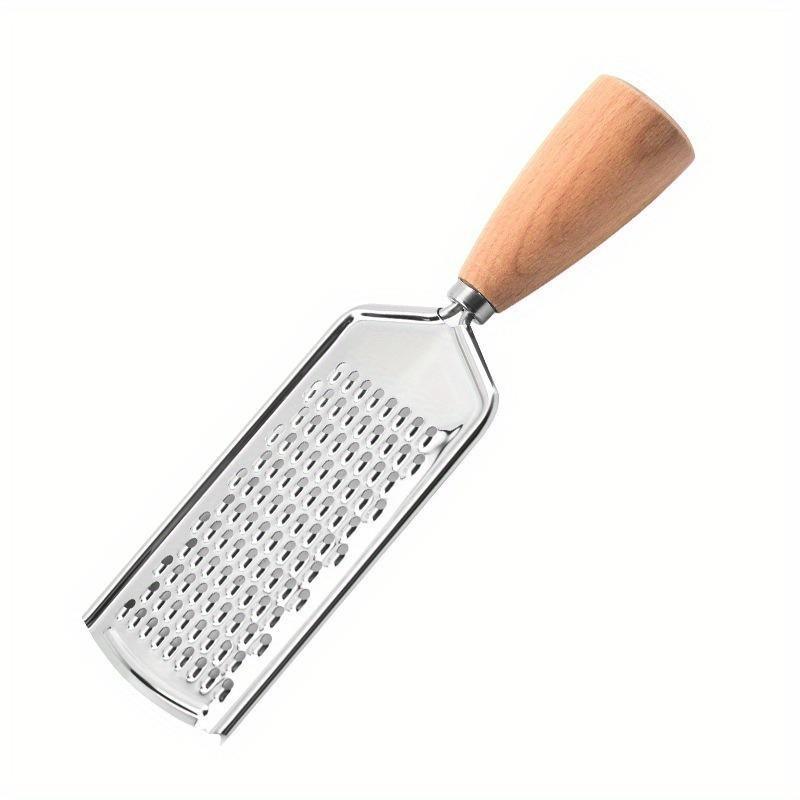 4-teiliges Set aus Edelstahl, Melonenschneider, Käseschneider, Obstschäler, Holzgriff, Kartoffelpresse, Eierschläger, Küchenwerkzeug mit Holzgriff