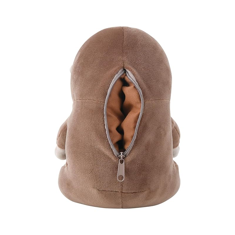 Livheart Premium Sleepy Animals Bongo Sitting Body Pillow, Small (18cm Total Length), Soft and Fluffy, Product Number: 48261-92